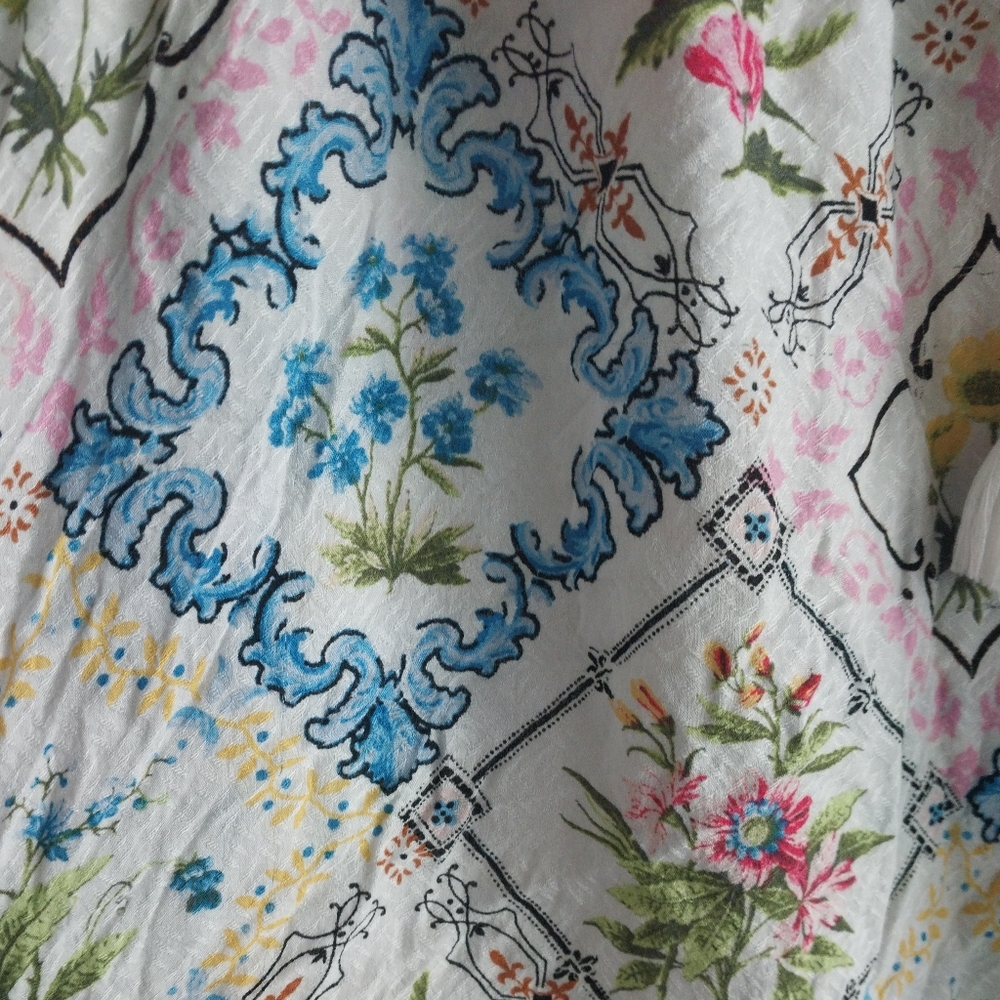 Jane + Delancey Multicolor Floral Patchwork Boho Long Sleeve Blouse - Picture 9 of 9